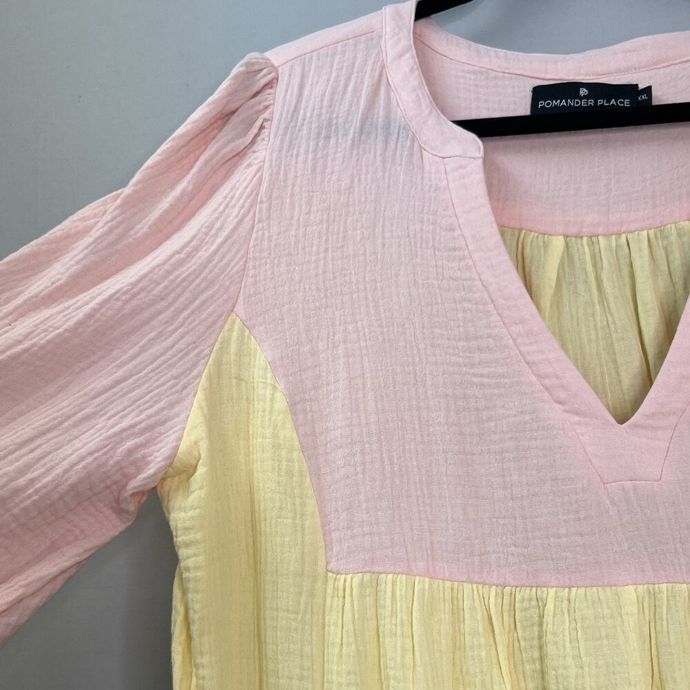 Tuckernuck Pomander Place Kenzo Tiered Colorblock  Gauze Dress XXL Sorbet Color‎ - Picture 7 of 16
